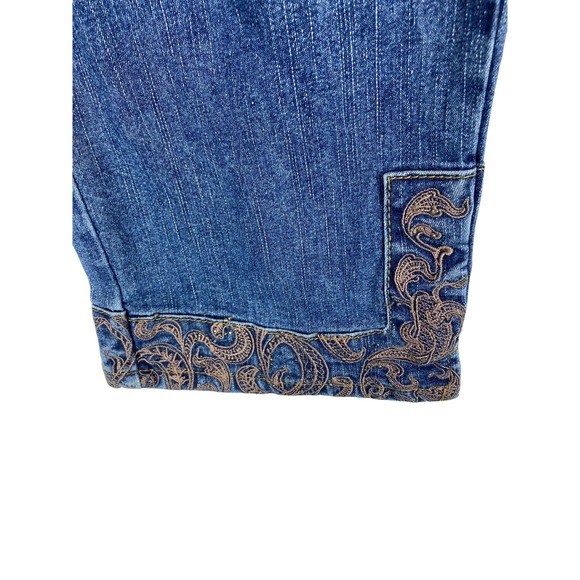 COS JEANS Women's Blue Denim Embellished Capri Pants Size 12‎ - Picture 9 of 11